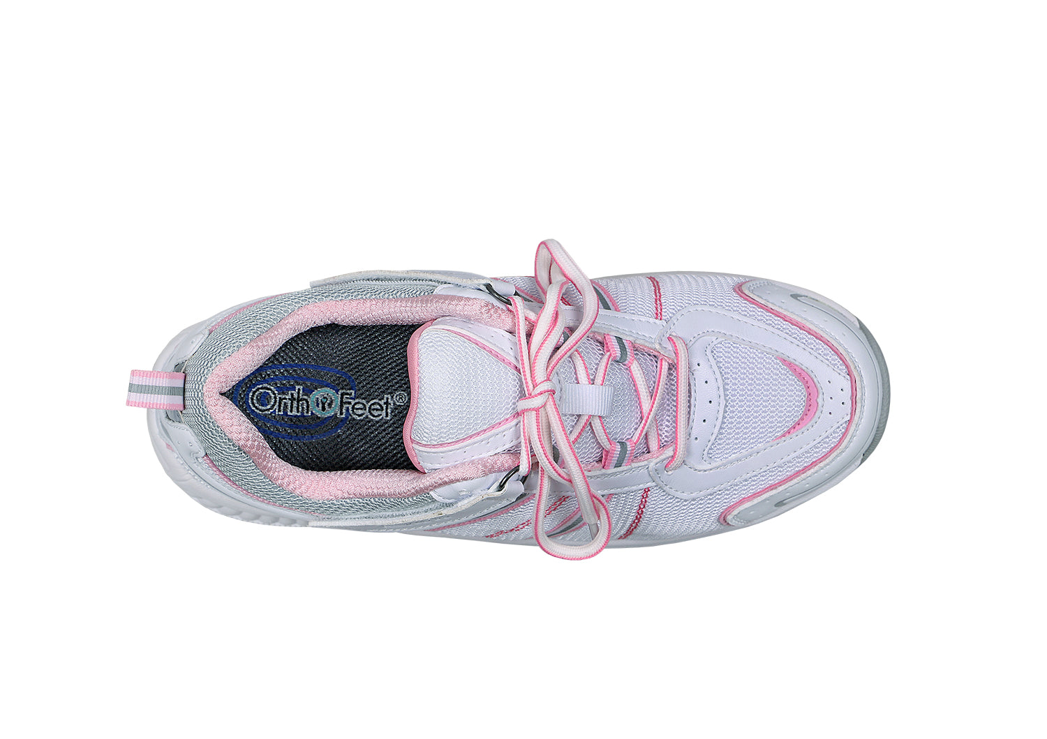 Women's Athletic Shoes Orthotic Tie Lace | OrthoFeet Tahoe Pink