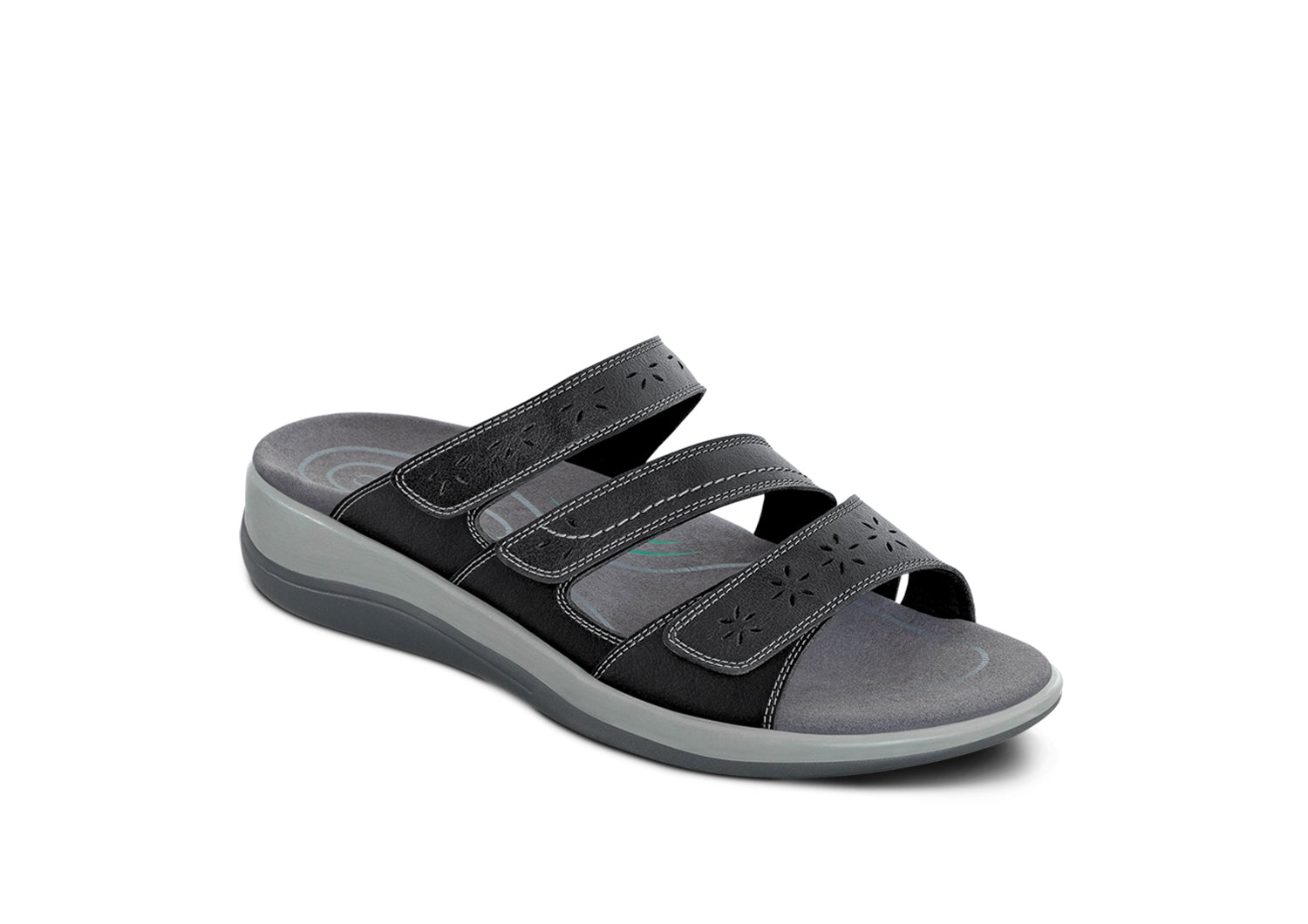 Sue Black Wide Fit Comfort Sandal