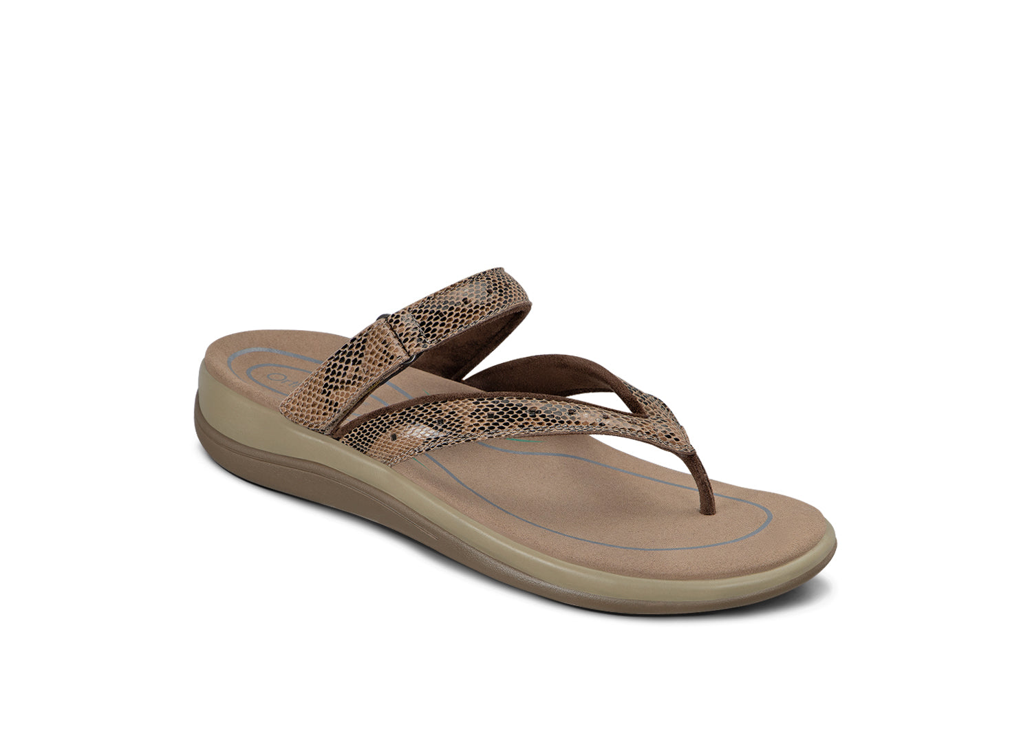 Women's Arch Support Orthotic Sandals | Orthofeet Gaya Brown
