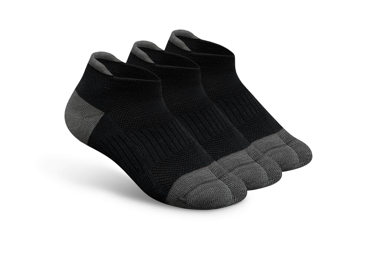 Bunion Relief Padded Low Cut Socks Black | OrthoFeet