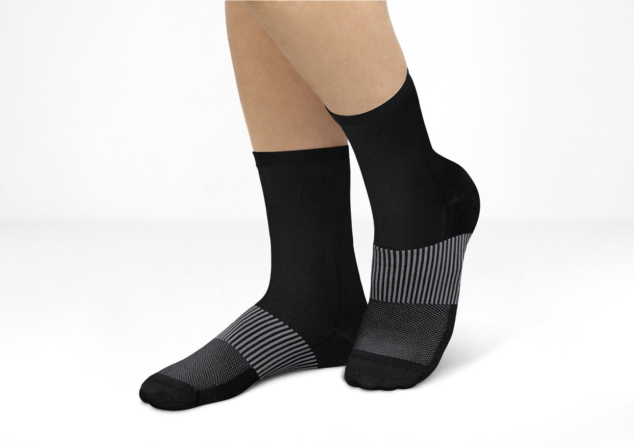 Chaussettes de compression mi-mollet - 18-25 mmHg - Noir